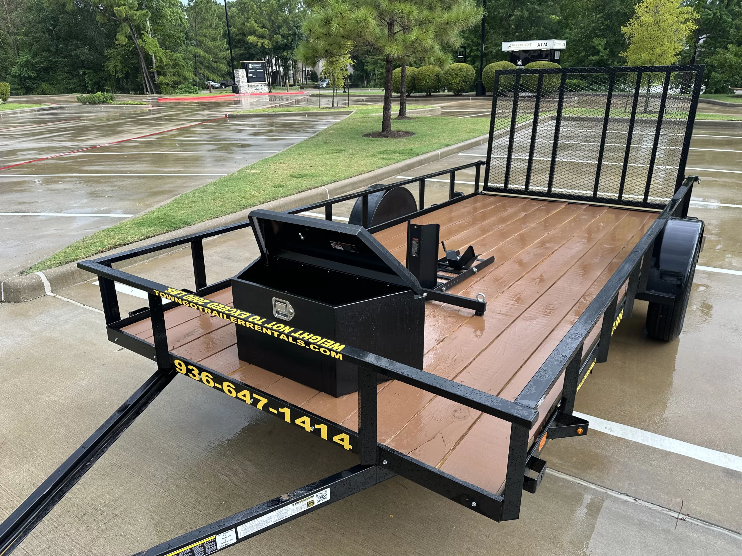 14' Motorcycle Trailer Rental from Tow-n-Go Trailer Rentals located in Conroe, TX